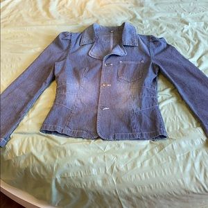 Womens Jean Blazer with stripes